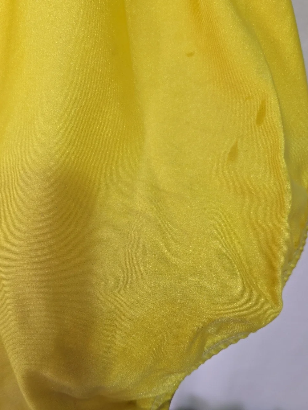 One Of A Kind! Yellow Feathered Dance Costume for Kids. Size LC